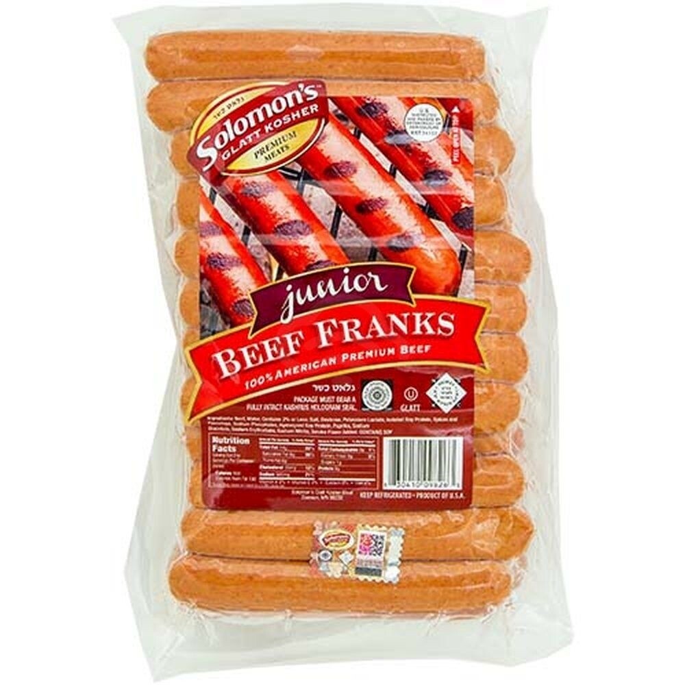 Solomon's Beef Franks Junior, 5 Lb