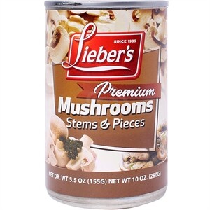 Lieber's Stems & Pieces Mushrooms, 5.5 Oz