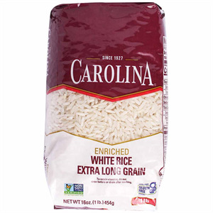 Carolina White Rice Extra Long Grain 1 Lb, 16 Oz