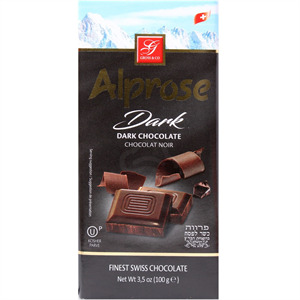 Alprose Chocolate Swiss Dark  -Black-, 3.5 Oz