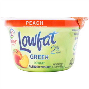 Gevina Farms Blended Greek Yogurt Peach, 5.3 Oz