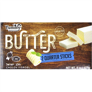 Yummy Unsalted Butter Quarter Sticks, 8 Oz