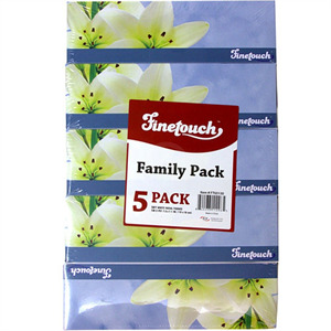 Finetouch Tissues Family Pack, 5 Ct