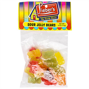 Lieber's Sour Jelly Bears Bags, 4 Oz