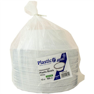 Plastic Bowls Microwavable 12O, 100 Ct