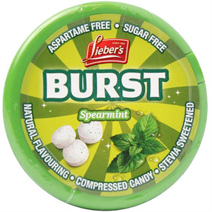 Lieber's Spearmint Burst Candies, 0.5 Oz