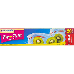 Zip'n Close Storage Bags Gallon, 20 Ct