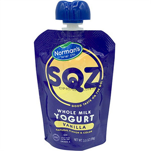 Norman's Sqz Vanilla Yogurt, 3.5 Oz