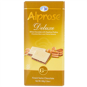 Alprose Choc Bar Deluxe White - Beige, 3.5 Oz