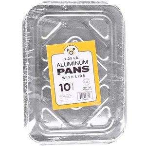Jet Foil 2 1/4 Lbs Aluminum Pans/Lids Combo, 10 Ct