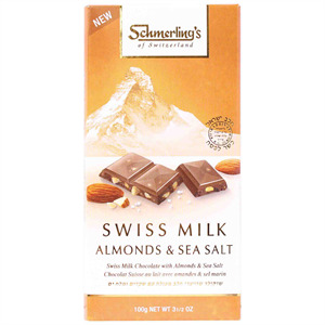 Schmerling's Choc Bar Swiss Milk Almondes & Sea Salt, 3.5 Oz