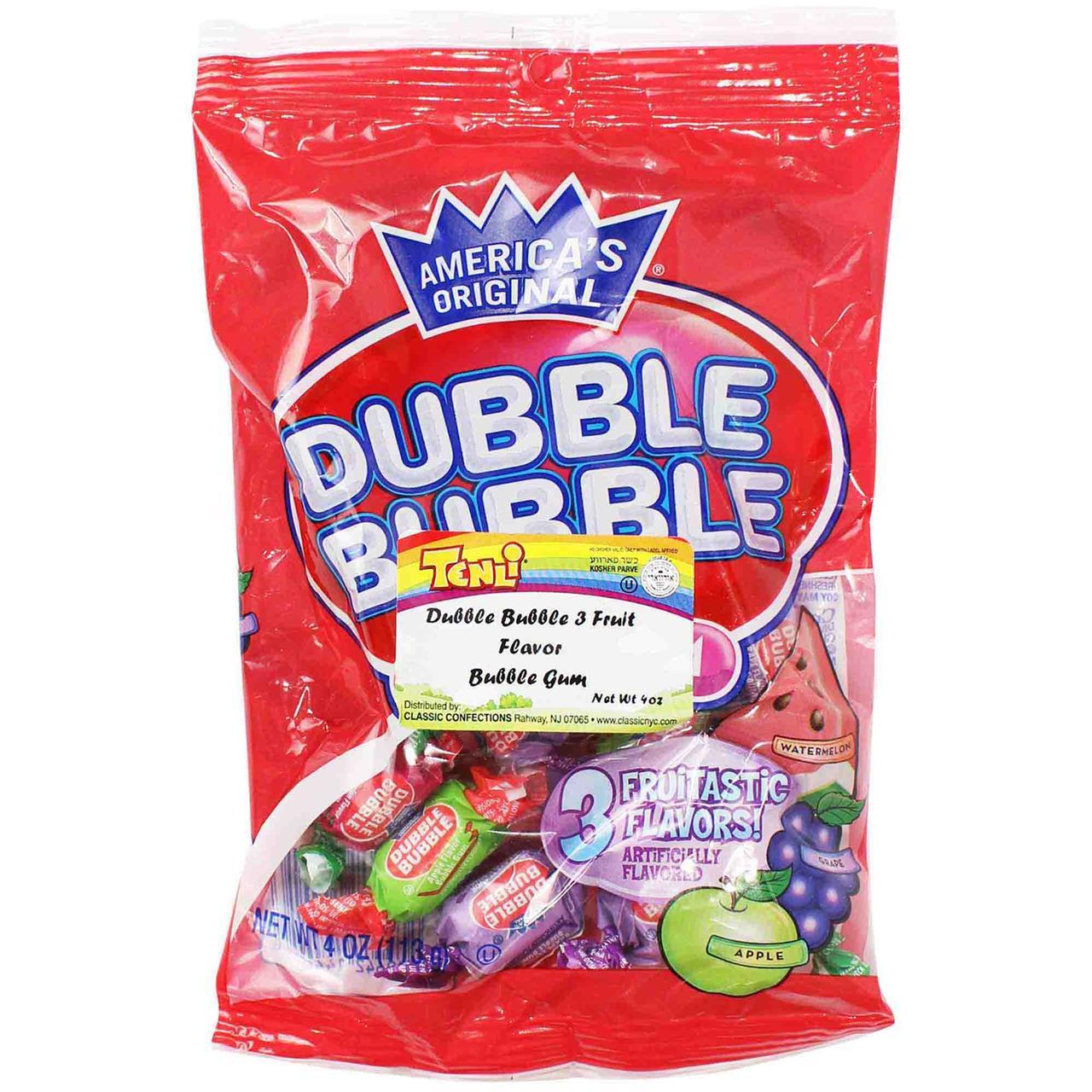 Dubble Bubble Bubble Gum Fruit Flavor, 4 Oz