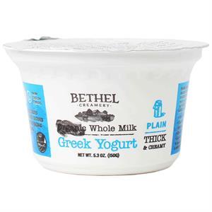 Bethel Creamery Organic Whole Milk Plain Greek, 5.3 Oz