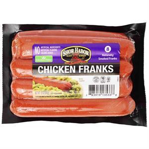 Shor Habor Chicken Franks 7 Pk, 12 Oz