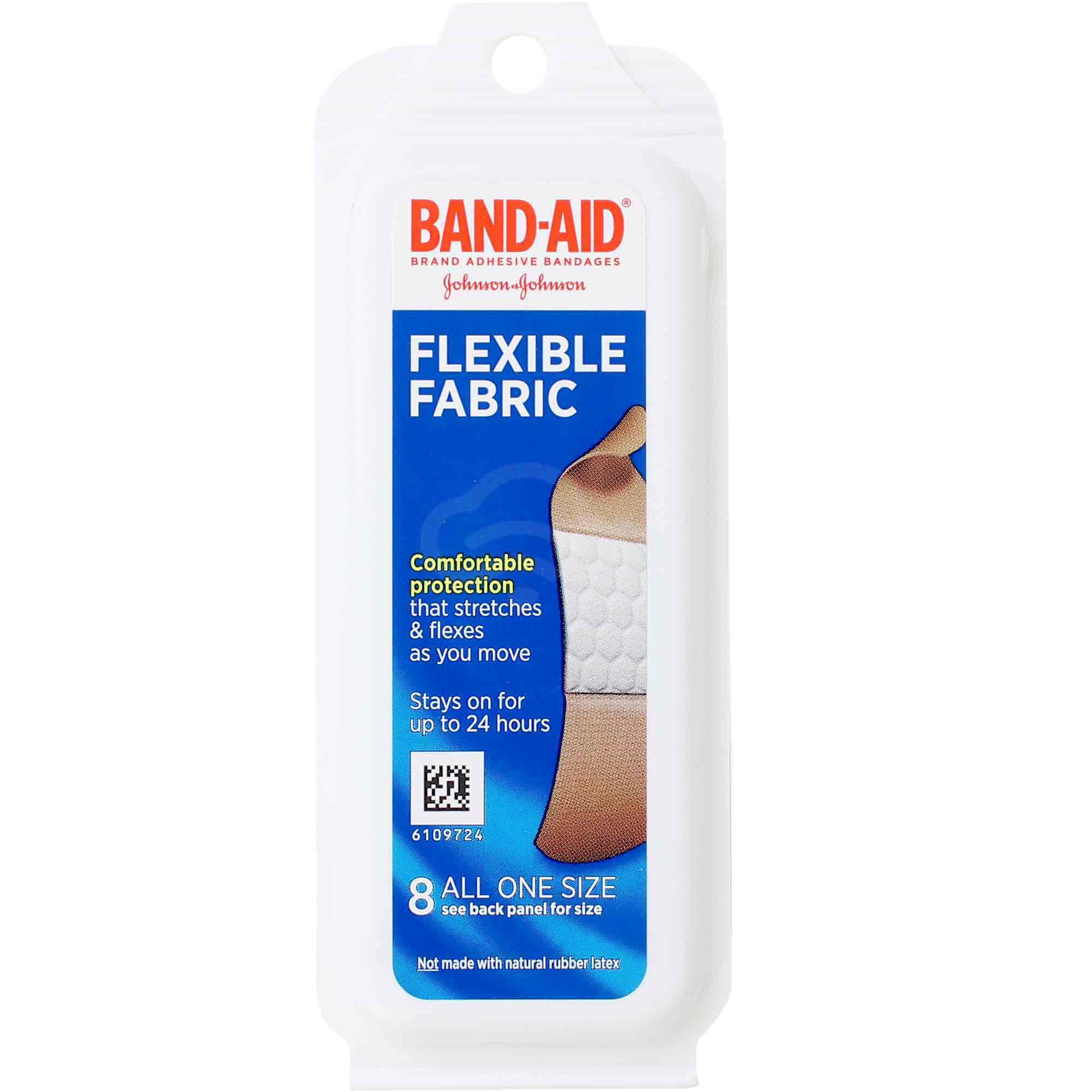 J&J Bandages Fabric Flexible, 8 Ct
